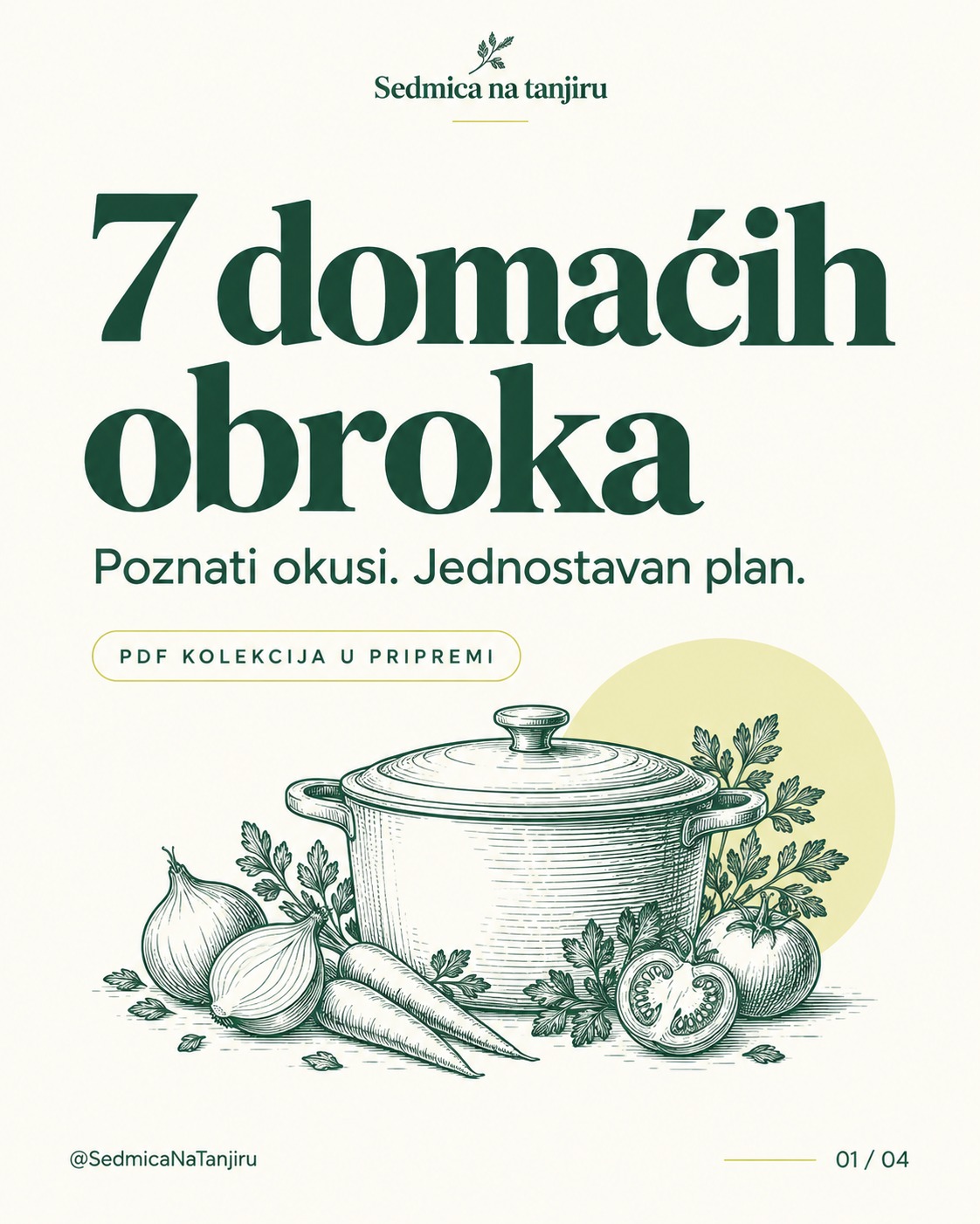 Najava kolekcije 7 domaćih obroka